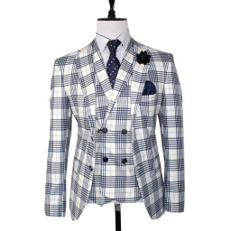 JACKET DZINE WHITE CHECK