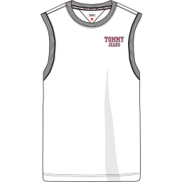 T-SHIRT TOMMY JEANS RLXD BASKETBALL TANK ΛΕΥΚΟ