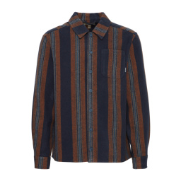 OVERSHIRT BLEND ΡΙΓΕ ΜΠΛΕ ΚΑΦΕ