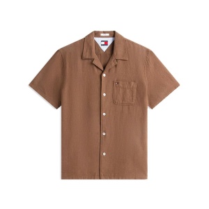 TJM REG LINEN BLEND CAMP SS EXT
